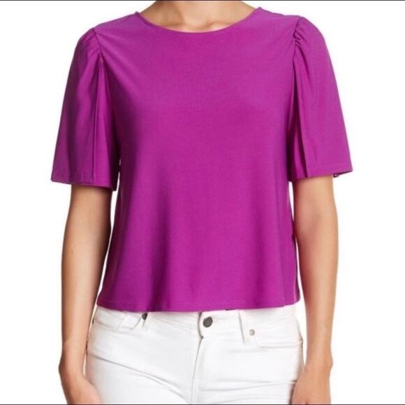 NWT Kensie Women’s Fuchsia Purple Flowy Blouse Size Small - Picture 12 of 12